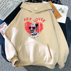 Gothic Clown Graphic Pullover Hoodie