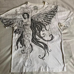 Goddess Print Vintage Cotton T-shirt