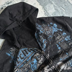 Gothic Retro Pattern Zipper Hoodie