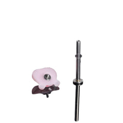 Pink Piggy Stainless Steel Resin Tongue Ring