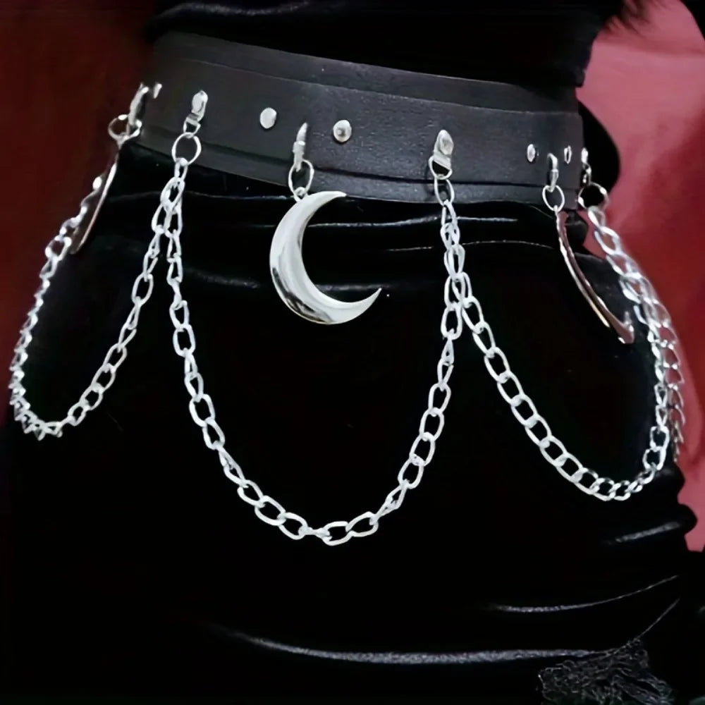 Vegan Gothic Leather Statement Belt