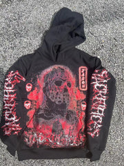 Gothic Skulls Print Punk Hoodie