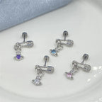 Silver Saturn 316L Stainless Steel Stud Earring