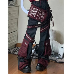 Embroidery Gothic High Waist Pant