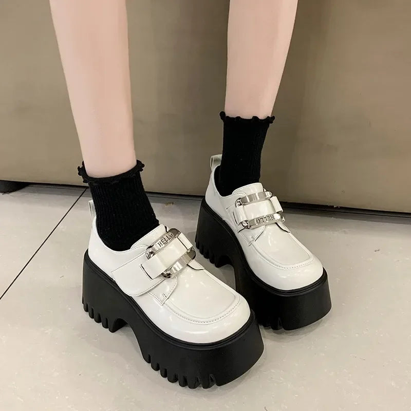 Waterproof Leather High Platform Sneaker