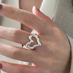 Irregular Copper Wave Gothic Ring