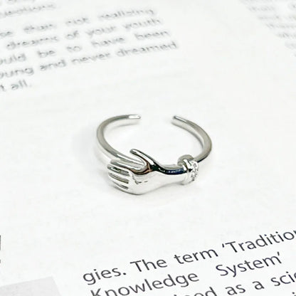 Creative Couple Handshake Gothic Ring