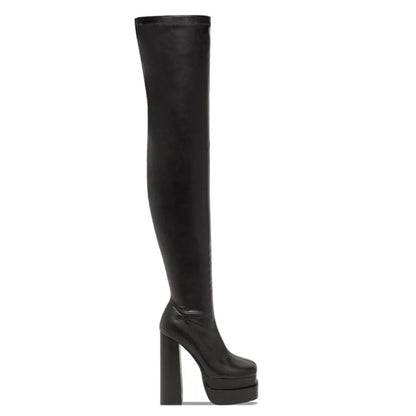 High Heeled Over The Knee Platform Winter Boot