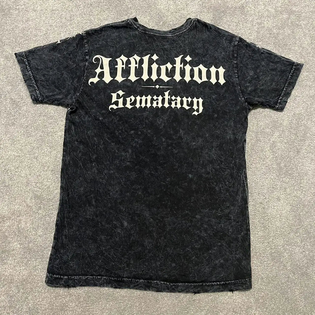Gothic Print Short Sleeve T-shirt