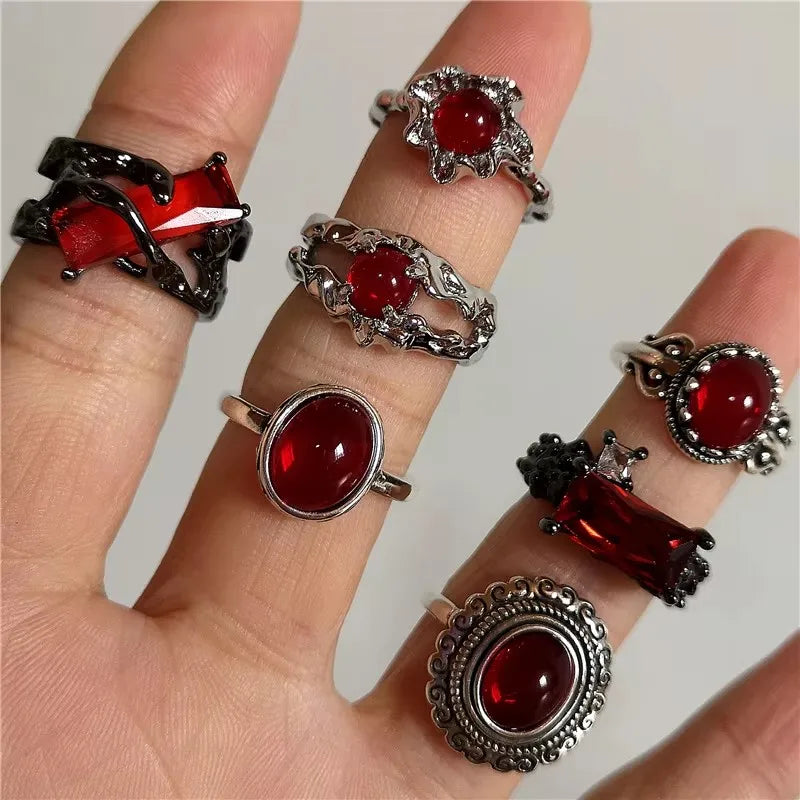 Antique Midi Bohemian Black Gothic Ring