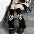 Gothic Knitted Star Cross Leg Sock