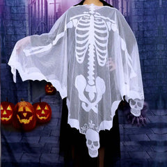 Skull Print Square Cloak
