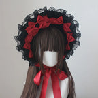 Diablo Kills Gothic Lolita Flat Bonnet Hat