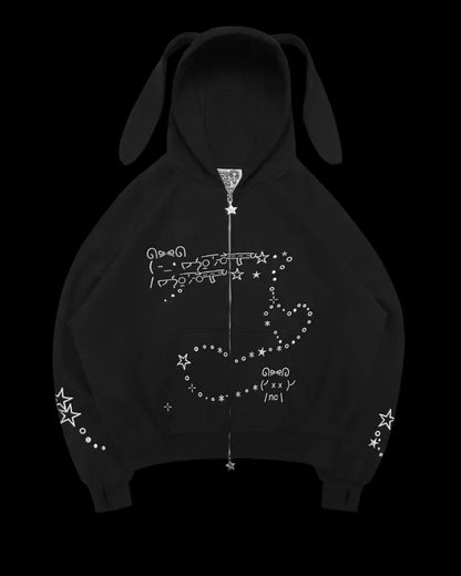 Gothic Rabbit Ears Hoodie