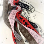Star Pattern Jacquard Knitted Harajuku Punk Gothic Warm Scarf
