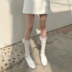 Gothic Ruffled Ballet Leg Sock