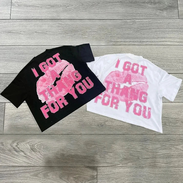 Y2K Punk Oversized Graphic Print T-shirt