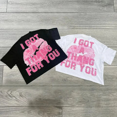 Y2K Punk Oversized Graphic Print T-shirt