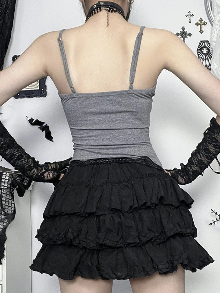 Gothic Butterfly Lace Crop Corset