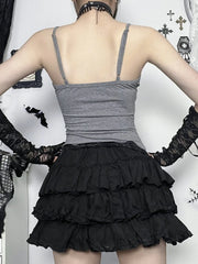 Gothic Butterfly Lace Crop Corset