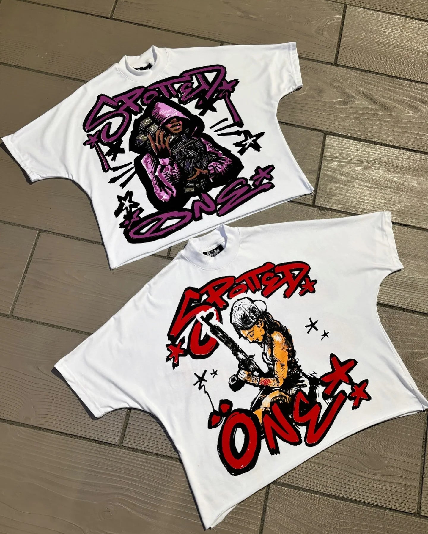 Retro Graphic Oversized Cotton T-shirt