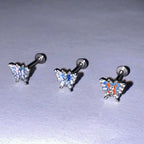 Horseshoe Nose Ring Cool Titanium Steel Lip Stud