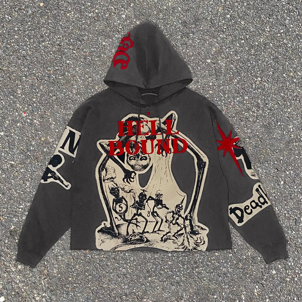 Gothic Mummy Graphic Pullover Hoodie