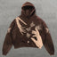 Gothic Skull Print Oversized Hoodie