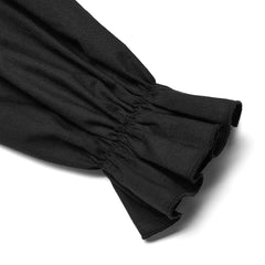 Black Gothic Embroidered Lace Blouse