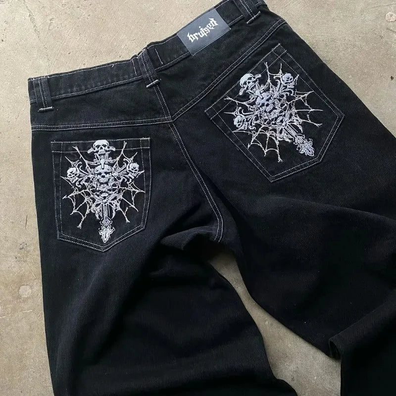 Skeleton Print Wide Leg Pants Secondary image