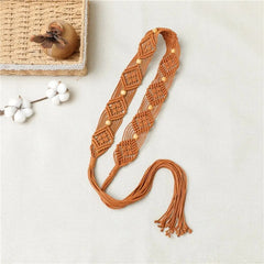 Boho Gothic Beach Braided Waist Rope Belt