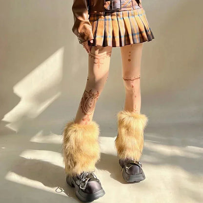 Gothic Imitation Fur Warm Leg Sock