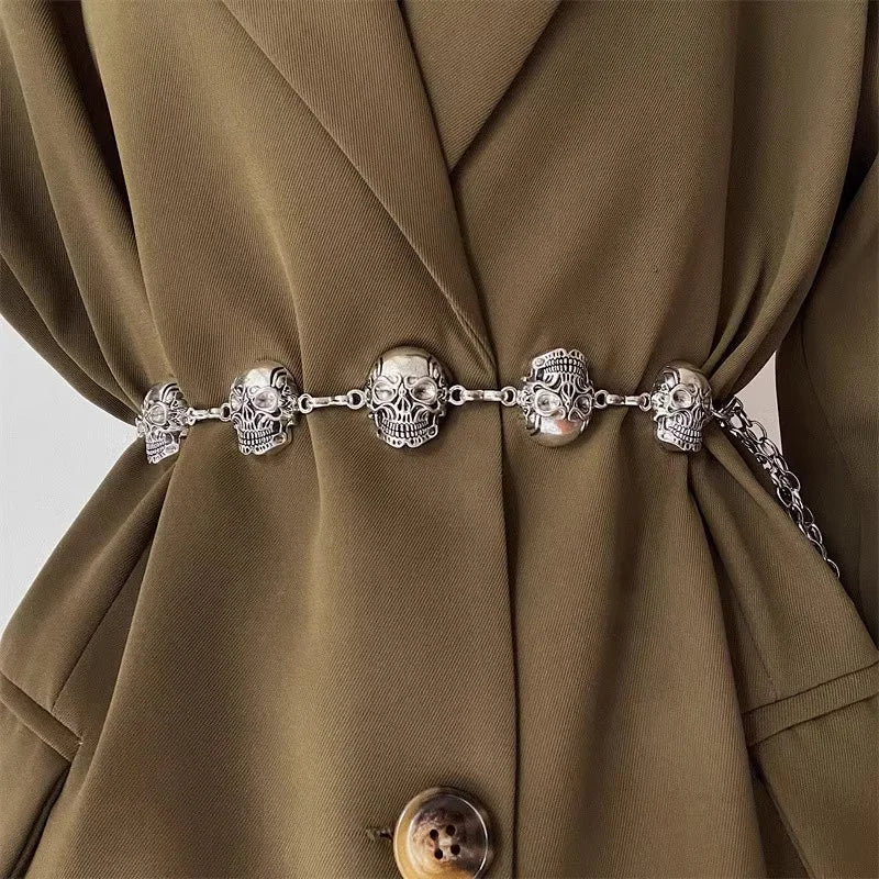 Punk Gothic Skull Waist Belt