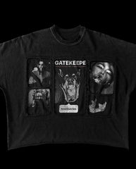 Streetwear Patchwork Retro Figure Graphic T-shirt