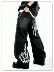 Straight Leg Skull Pants