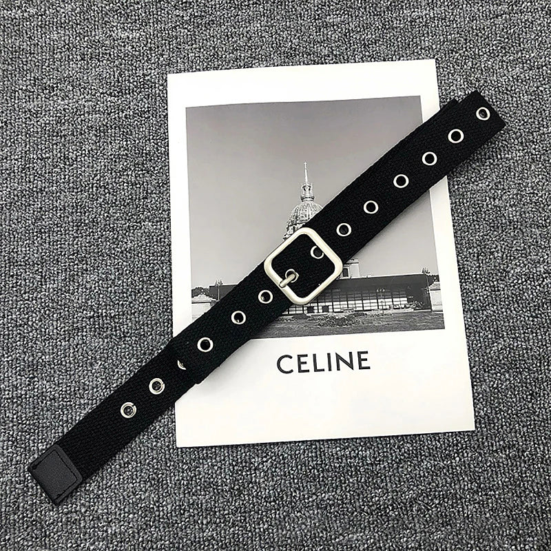 PU Gothic Leather Pin Buckle Belt