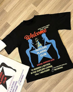 Graffiti Print Casual Cotton T-shirt