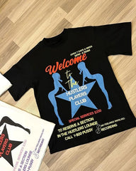 Graffiti Print Casual Cotton T-shirt