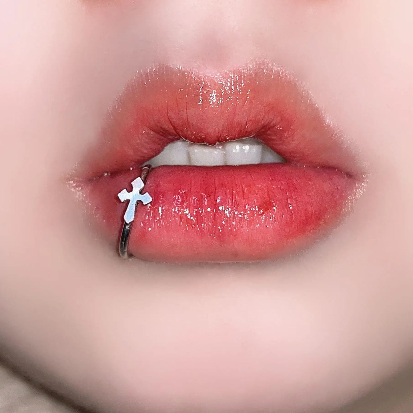 Hinged Star Heart Spicy Lip Stud