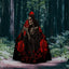 Floral Skull Print Cloak