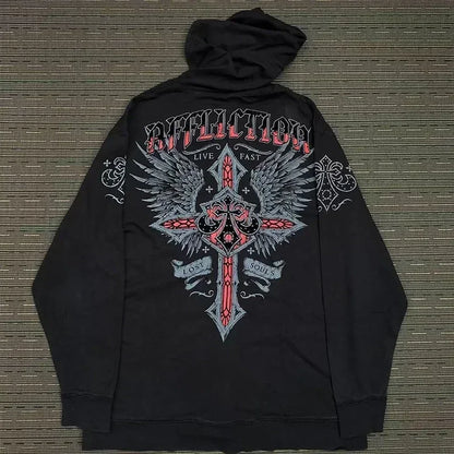 Gothic Eyes Print Sports Hoodie