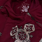 Gothic Red Oversize Zipper Hoodie