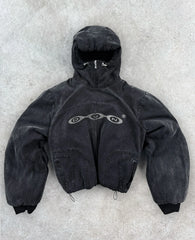 Gothic Embroidery Washing Hoodie