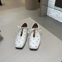 Comfortable Retro Low Heeled Casual Flat