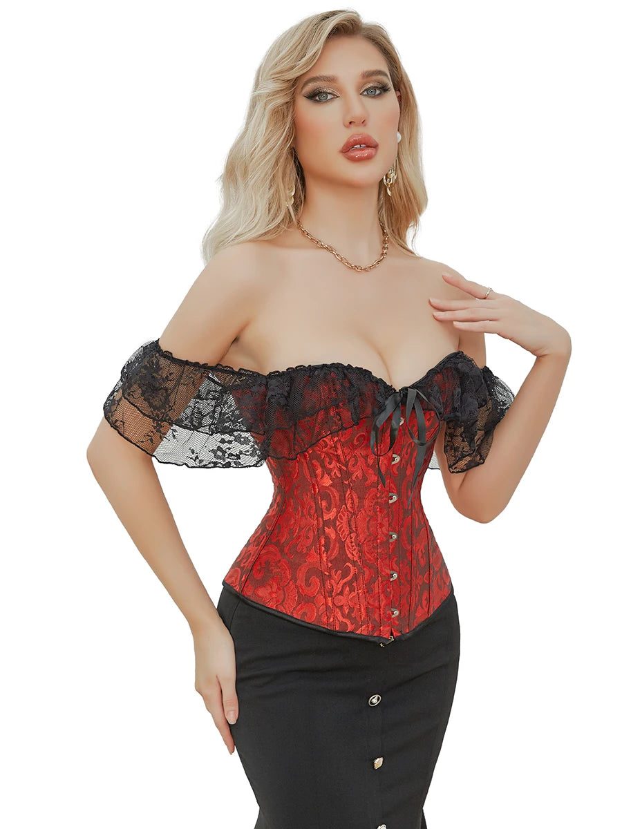Short Sleeved Lace Corset Main image