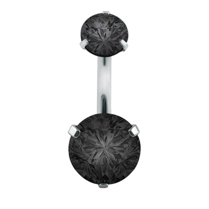 Crystal Round Gothic Surgical Belly Ring