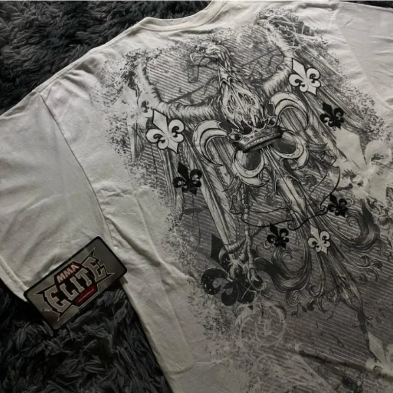 Retro Fashion Print Gothic T-shirt