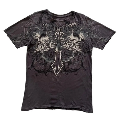 Retro Fashion Print Gothic T-shirt