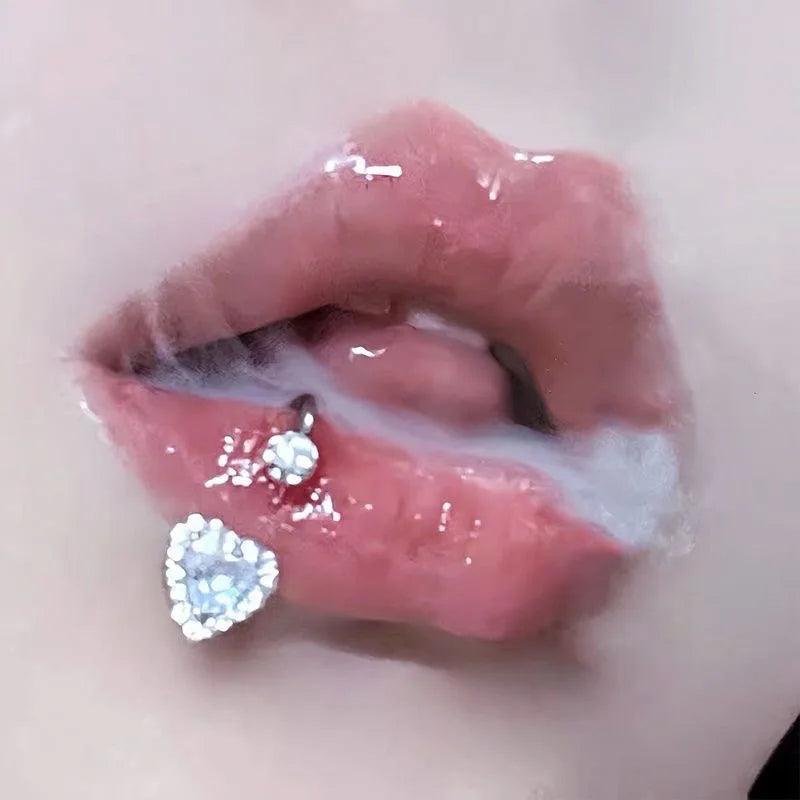 Diamond Mud Ball Cute Lip Stud