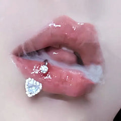 Diamond Mud Ball Cute Lip Stud